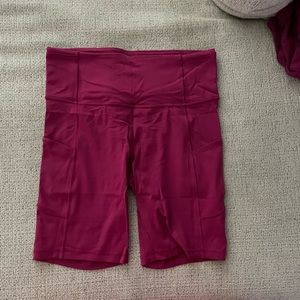 Wild Berry Lululemon Fast and Free High-Rise Short 8"